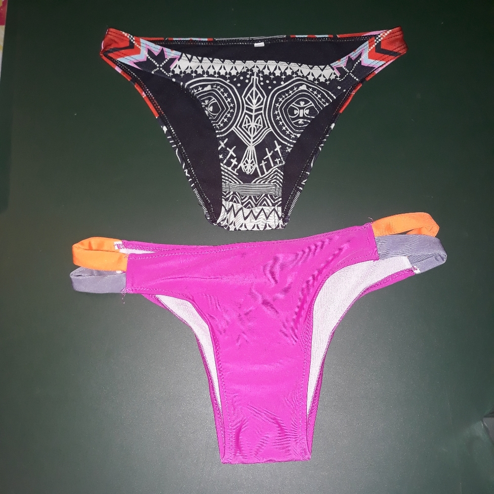 Women’s Two bottom swimsuits art summer travel pool beach holiday water party